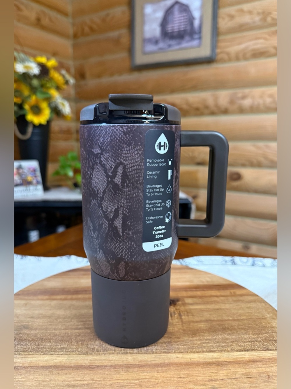 SNAKESKIN HydroJug X Rylee Arnold 20oz Coffee Traveler • CERAMIC LINED